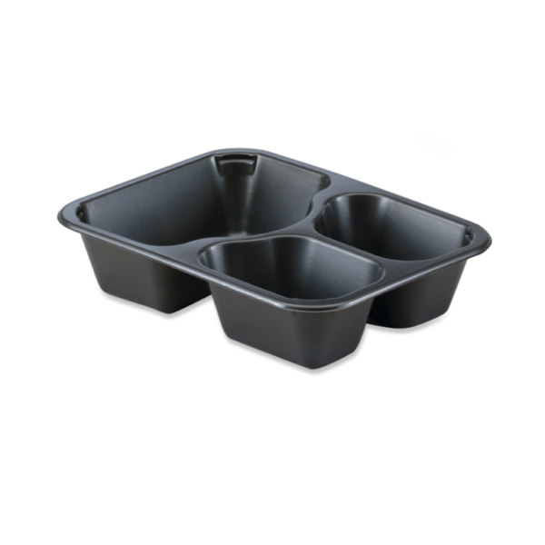 18/8/8 three compartment plastic tray.