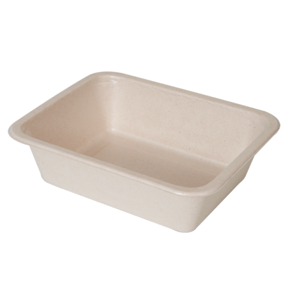 1 compartment fiber food tray