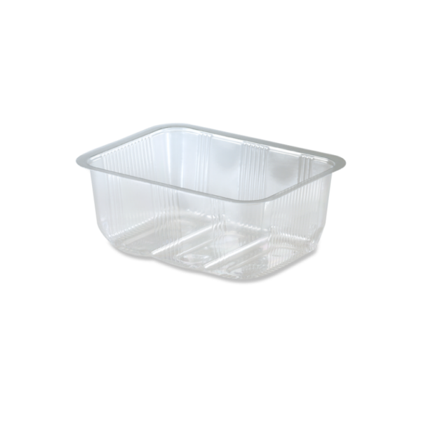 One 67.6 oz compartment plastic tray for food packaging.